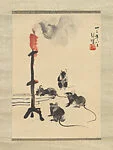 近代 徐悲鴻 軸|Mice and Candle