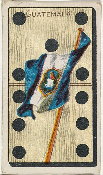 Guatemala, from the National Flag on Domino series (T177) issued by Kinney Brothers to promote Sweet Caporal Cigarettes — Kinney Brothers Tobacco Company