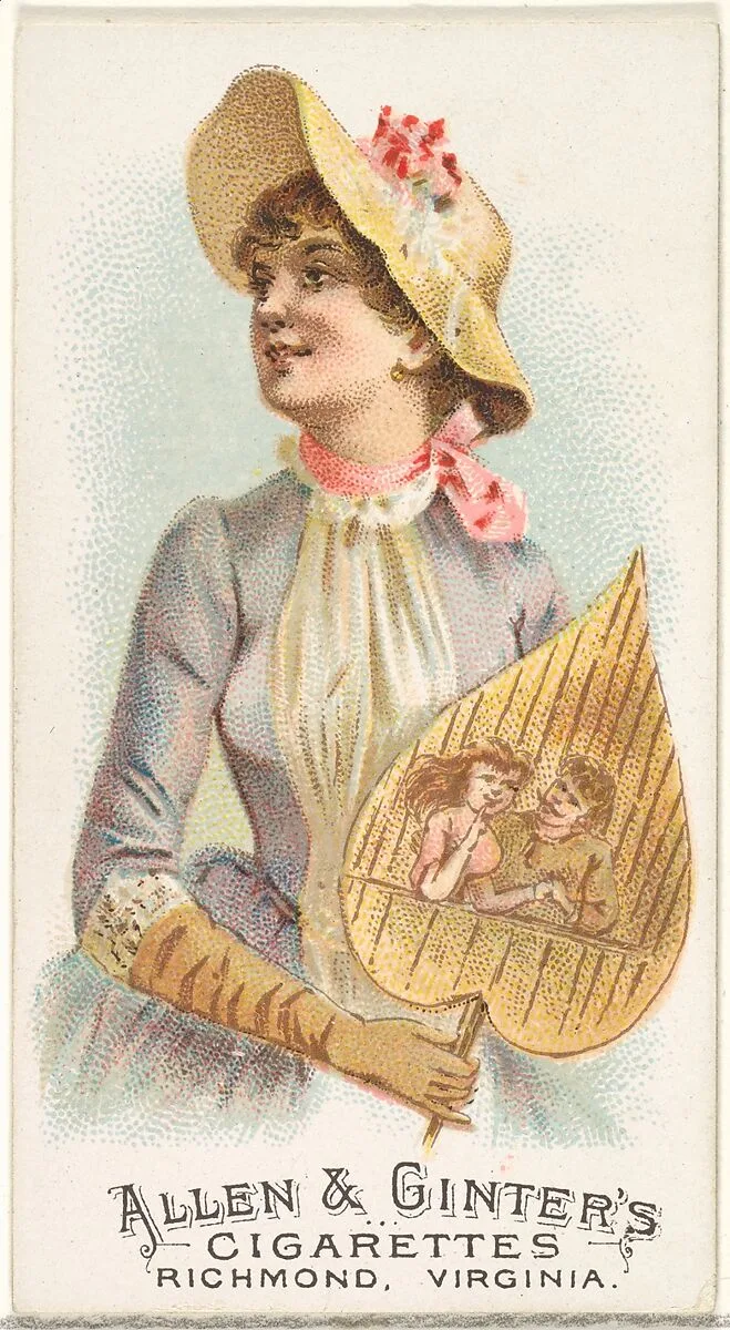 Plate 23, from the Fans of the Period series (N7) for Allen & Ginter Cigarettes Brands — Allen & Ginter|Schumacher & Ettlinger