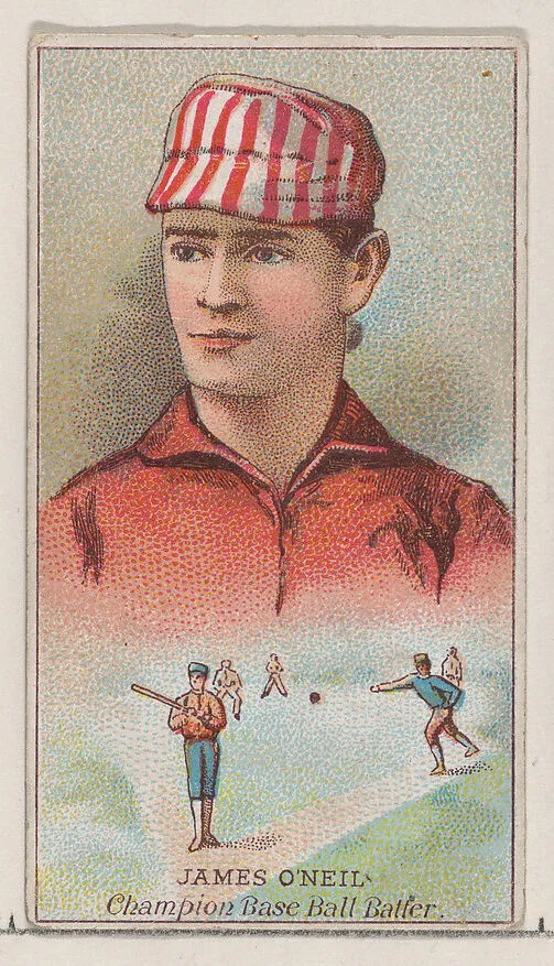 James O'Neil, Champion Baseball Batter, from the Champions of Games and Sports series (N184, Type 2) issued by W.S. Kimball & Co. — W.S. Kimball & Co.