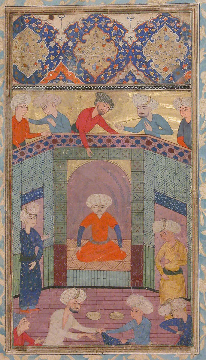 "A Ruler in his Palace", Folio from a Kulliyat (Complete Works) of Sa'di — Sa'di