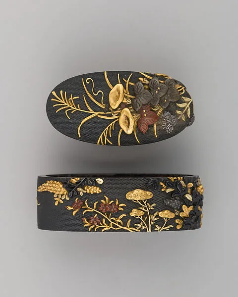 Sword-Hilt Collar and Pommel (Fuchigashira) — Unknown
