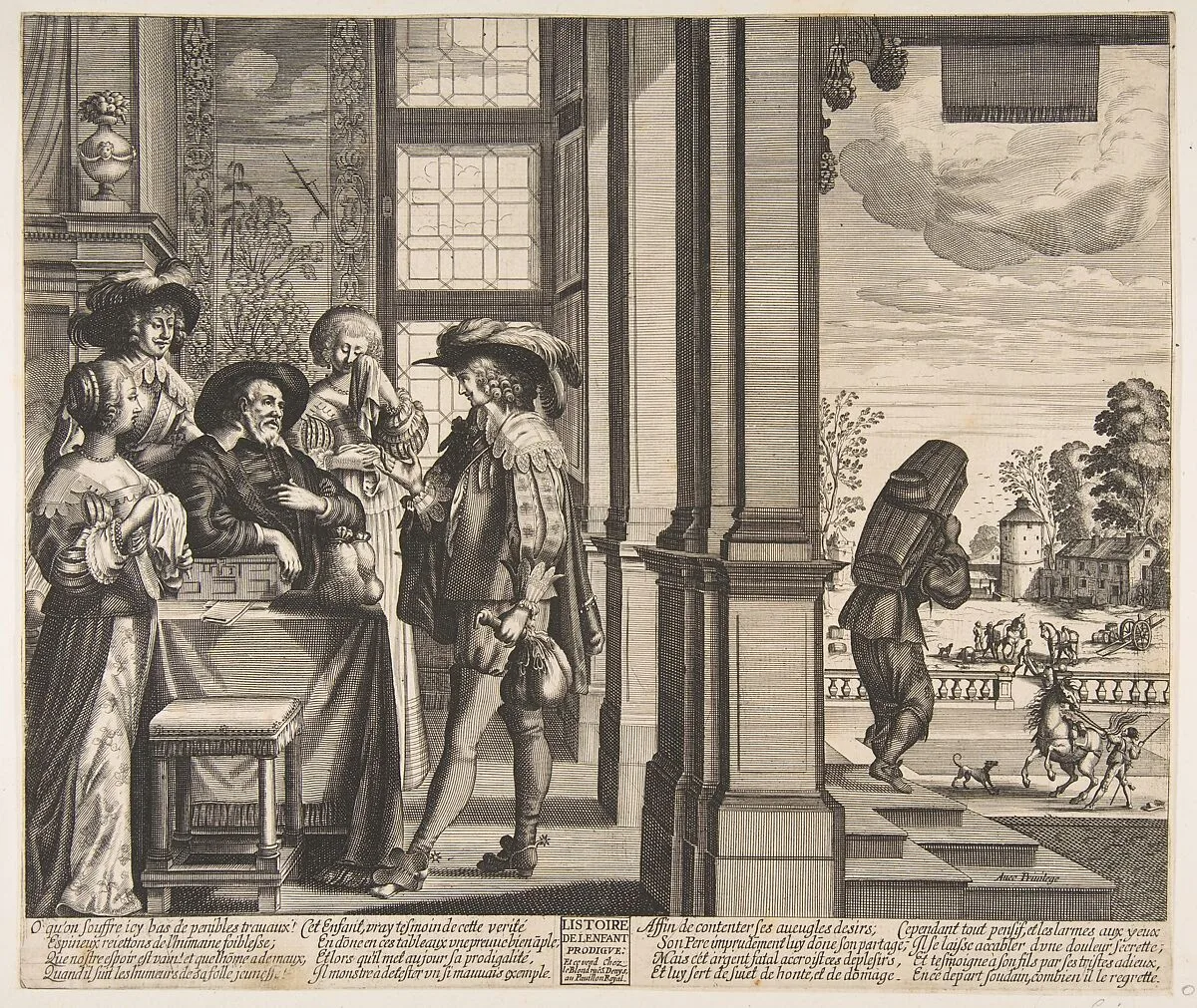 The Prodigal Son Leaves Home — Anonymous|Abraham Bosse