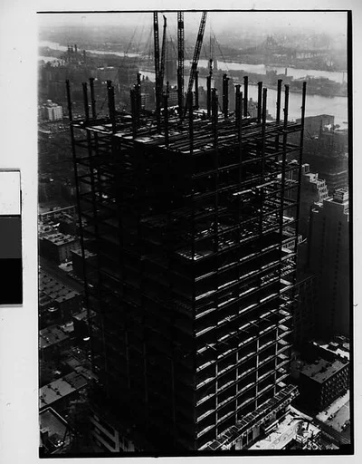 [Chrysler Building Construction Site, From Roof of Chanin Building, New York City]