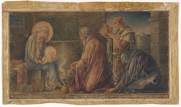 Nativity: Design for the Stickney Memorial Window, Faith Chapel, Jekyll Island, Georgia — D. Maitland Armstrong|Helen Maitland Armstrong