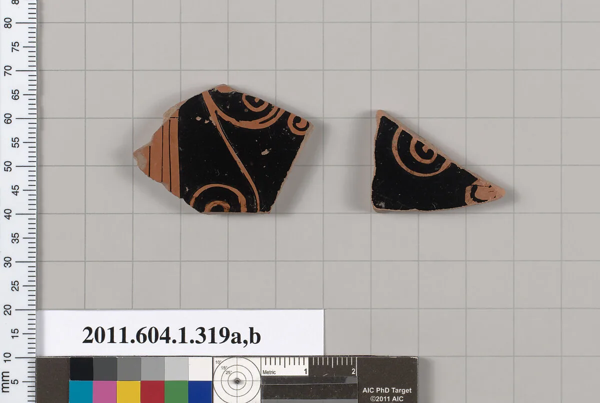 Terracotta fragments of a kylix (drinking cup) — Unknown