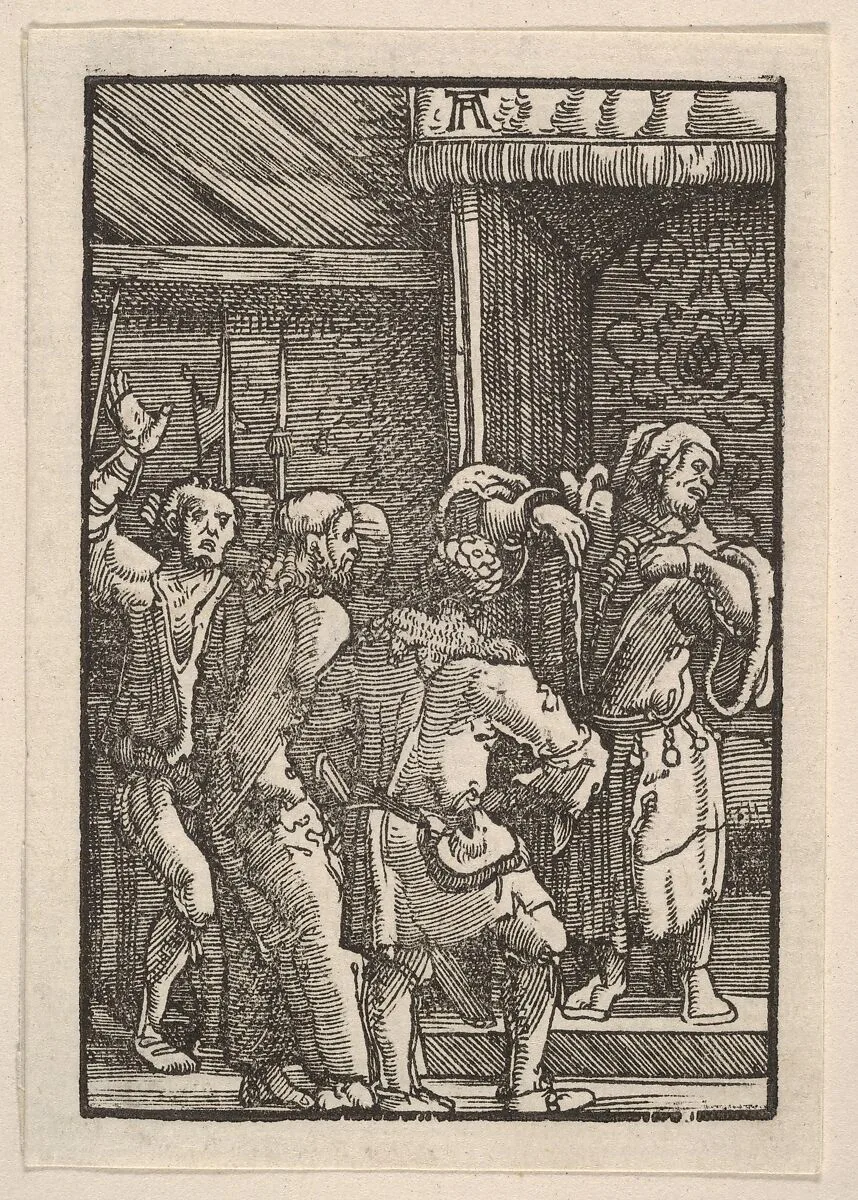 Christ Before Caiaphas, from The Fall and Salvation of Mankind Through the Life and Passion of Christ — Albrecht Altdorfer