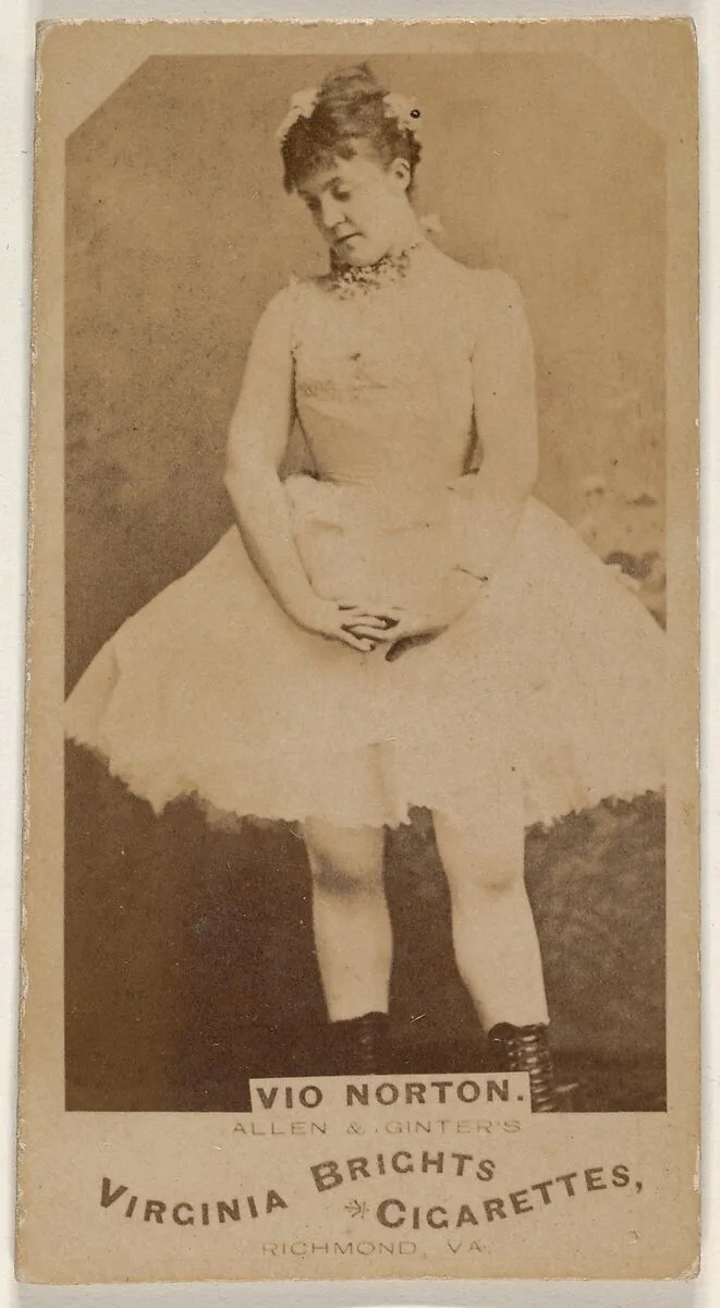 Vio Norton, from the Actors and Actresses series (N45, Type 1) for Virginia Brights Cigarettes — Allen & Ginter