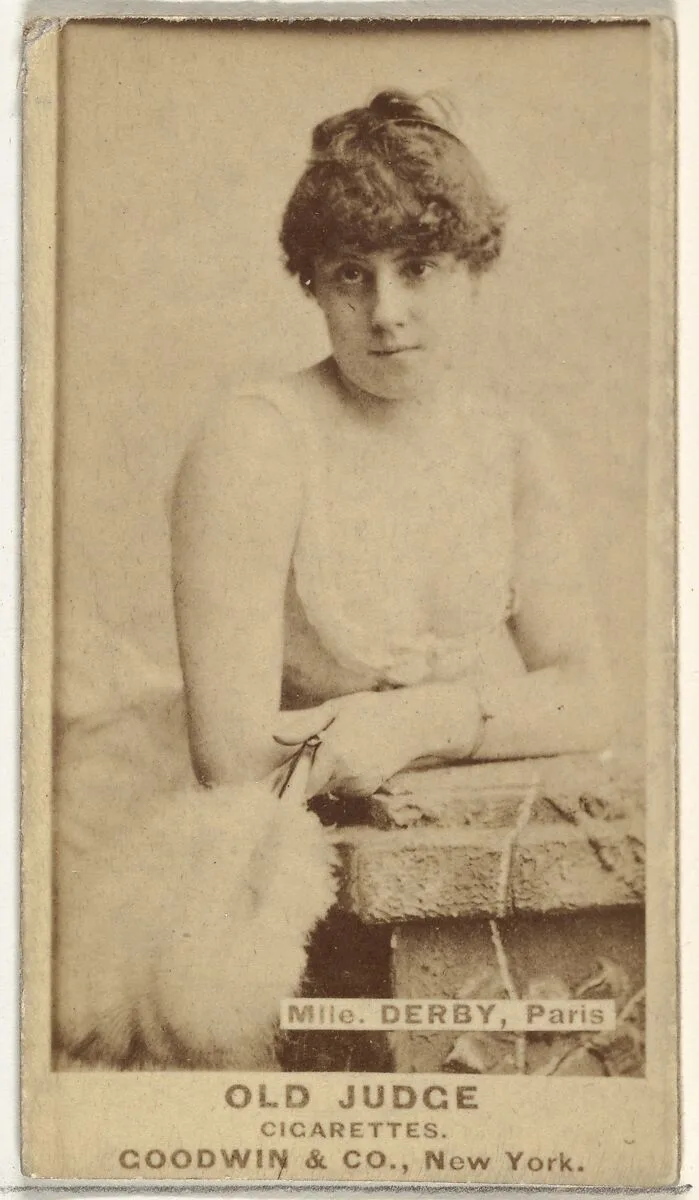 Mlle. Derby, Paris, from the Actors and Actresses series (N171) for Old Judge Cigarettes — Goodwin & Company