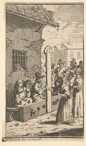 Hudibras in Tribulation (Seventeen Small Illustrations for Samuel Butler's Hudibras, no. 7)
