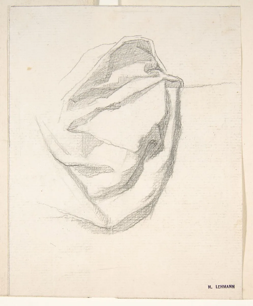 Study of Drapery — Henri Lehmann
