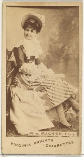 Mlle. Magnier, Paris, from the Actors and Actresses series (N45, Type 1) for Virginia Brights Cigarettes