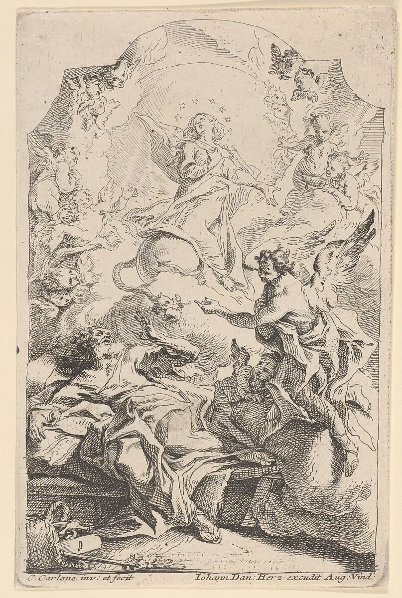 The Annunciation to Saint Joseph — Carlo Innocenzo Carloni|Johann Daniel Herz the Elder