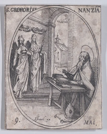S. Grégoire de Naziance (St. Gregory of Naziance), May 9th, from "Les Images De Tous Les Saincts et Saintes de L'Année" (Images of All of the Saints and Religious Events of the Year)