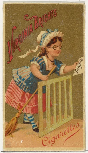 From the Girls and Children series (N64) promoting Virginia Brights Cigarettes for Allen & Ginter brand tobacco products
