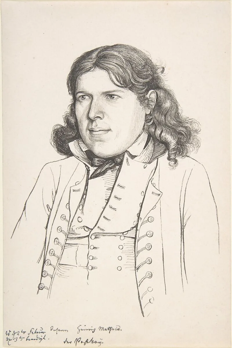 Portrait of the Postillion Johann Heinrich Matheis — Gerhardt Wilhelm von Reutern