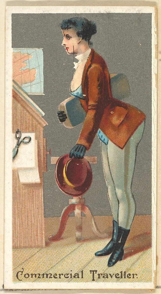Commercial Traveller, from the Occupations for Women series (N166) for Old Judge and Dogs Head Cigarettes — Goodwin & Company