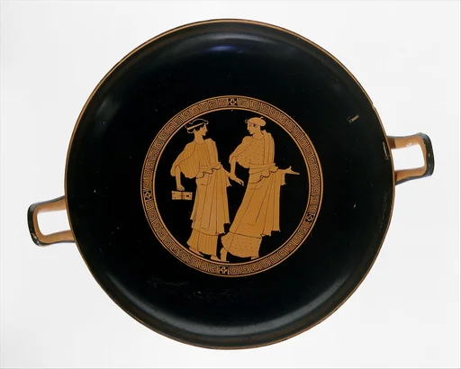 Terracotta kylix (drinking cup)