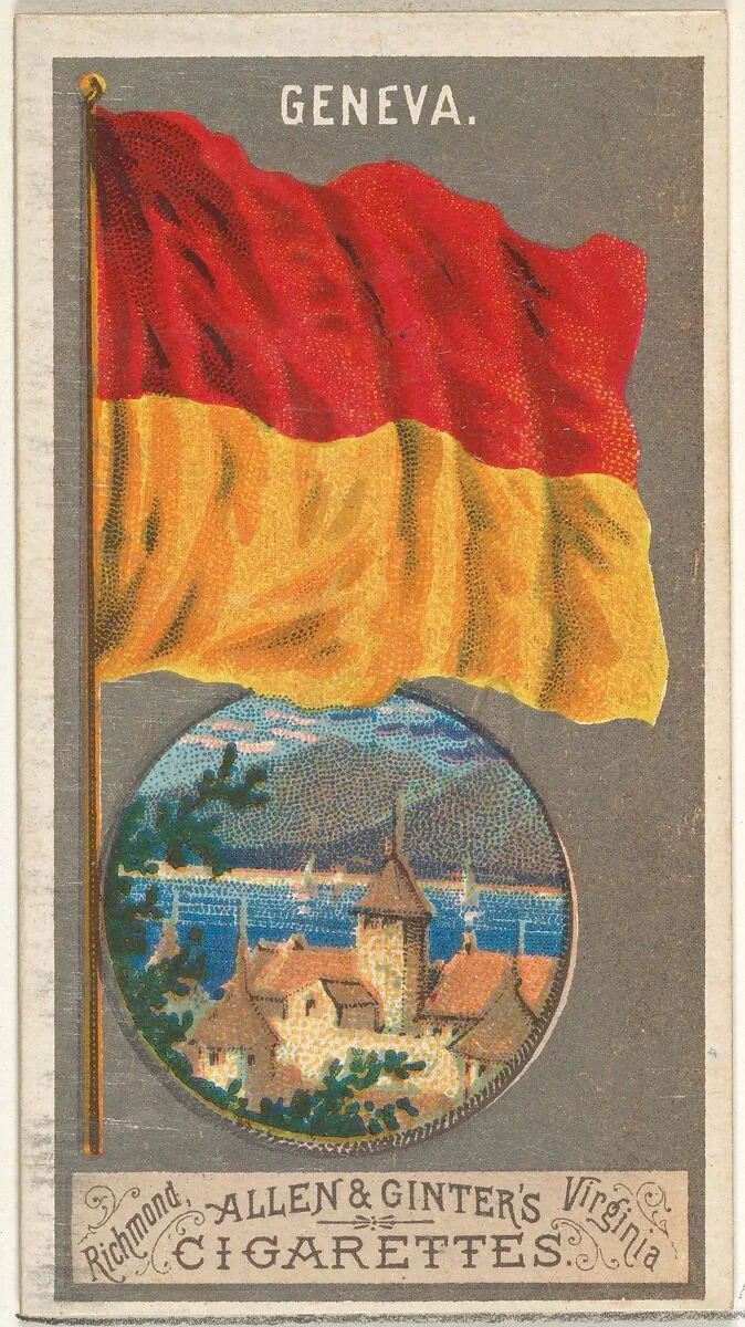 Geneva, from the City Flags series (N6) for Allen & Ginter Cigarettes Brands — Allen & Ginter