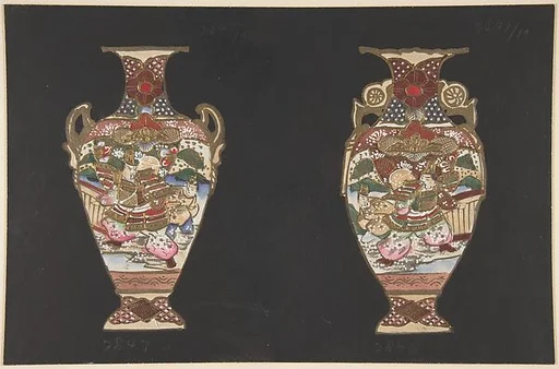 European porcelain designs in Japanese style