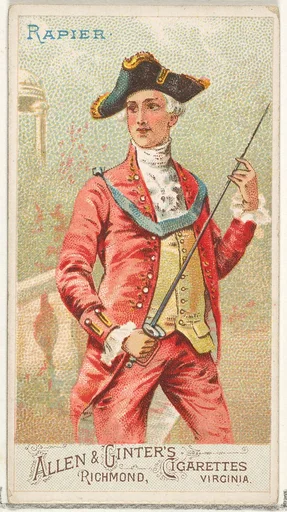 Rapier, from the Arms of All Nations series (N3) for Allen & Ginter Cigarettes Brands