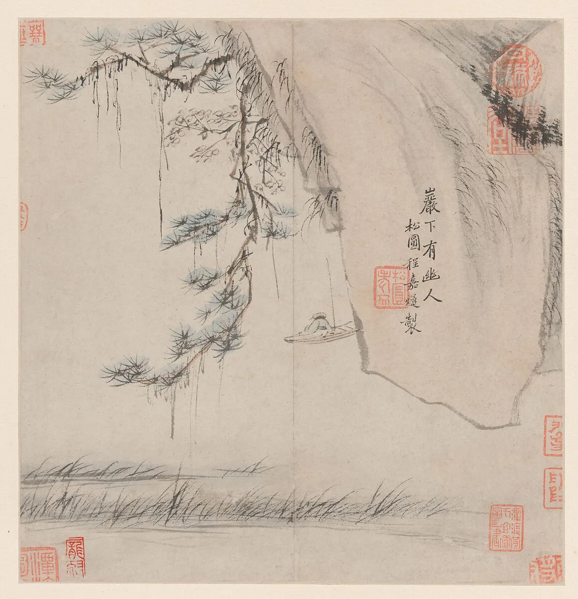 明 程嘉燧 山水二幅 冊頁|Two Landscapes — Cheng Jiasui