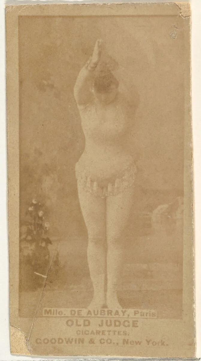Mlle. De Aubray, Paris, from the Actors and Actresses series (N171) for Old Judge Cigarettes — Goodwin & Company
