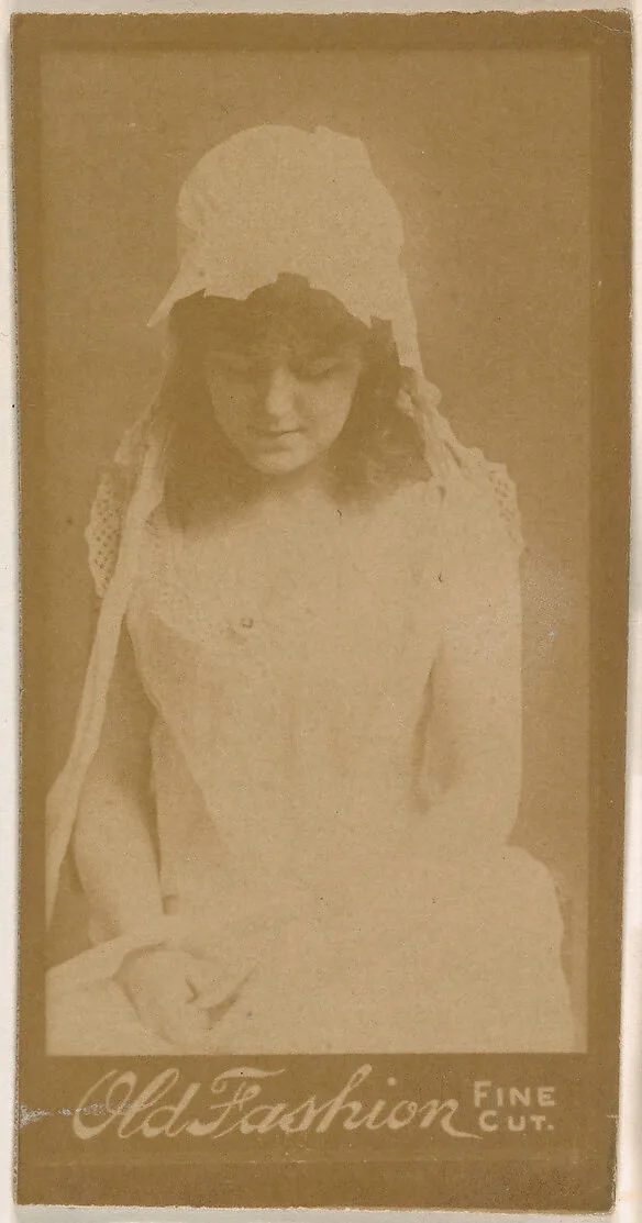 Actress wearing cloth bonnet, from the Actresses series (N664) promoting Old Fashion Fine Cut Tobacco — Unknown