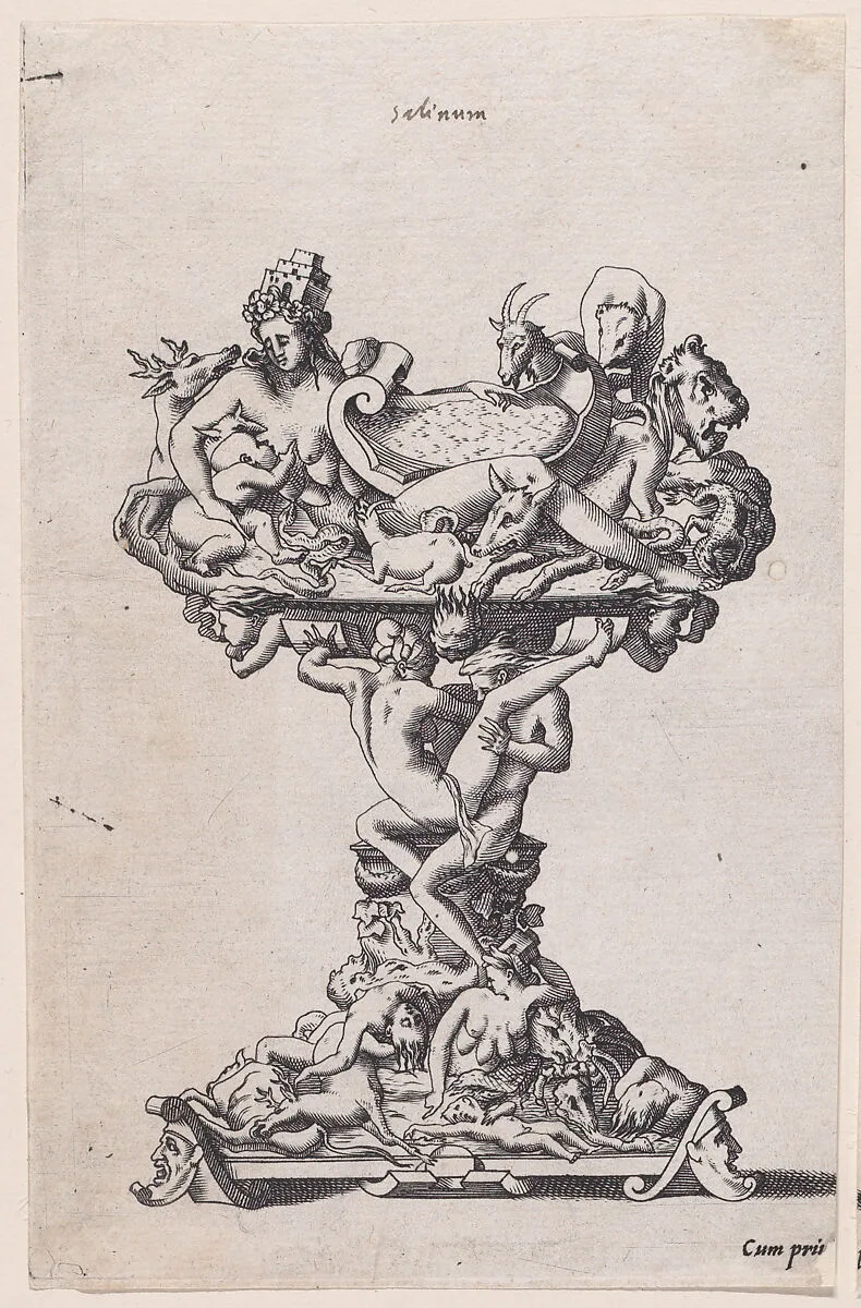 Salt-cellar with Cybèle — René Boyvin