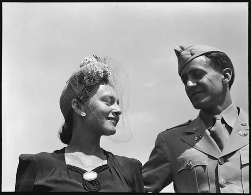 [Unidentified Couple on Roof of 441 East 92nd Street Apartment Building?, New York City]