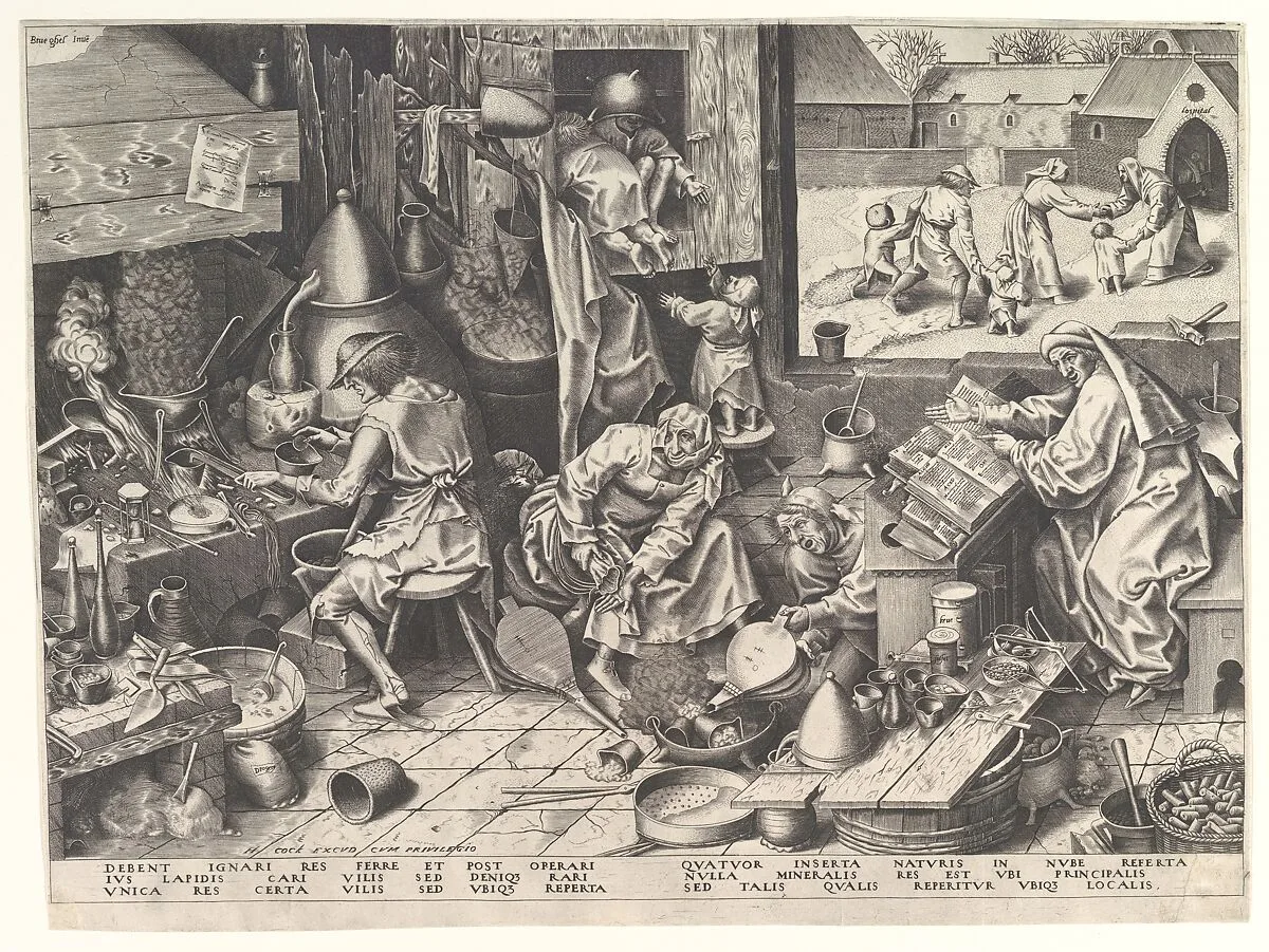 The Alchemist — Pieter Bruegel the Elder|Philips Galle|Hieronymus Cock