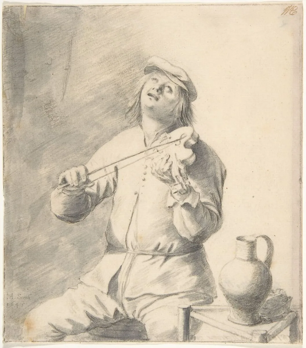 Man Playing The Violin — Hendrick Sorgh