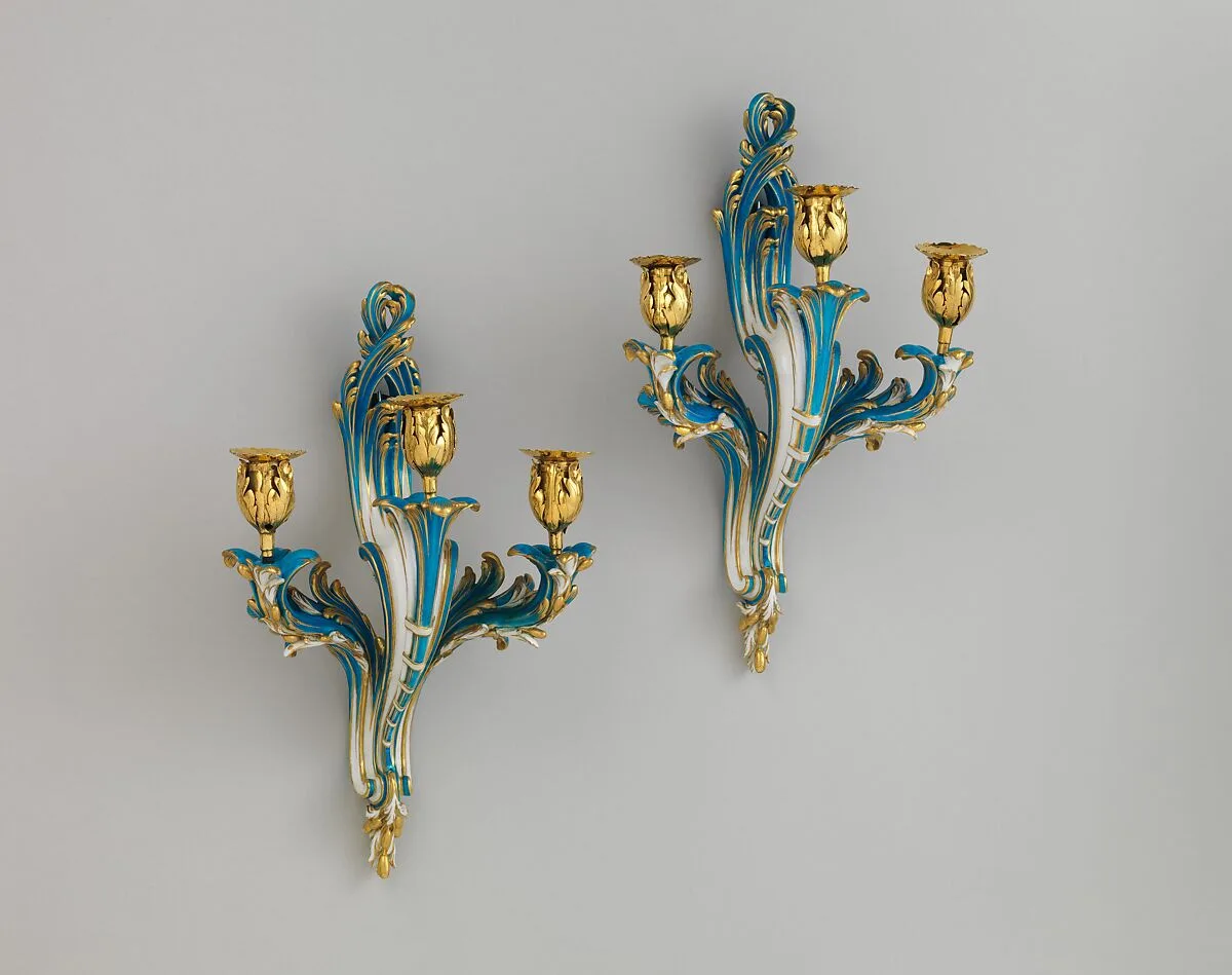 Two wall sconces (Bras de cheminée) — Sèvres Manufactory|Jean-Claude Duplessis