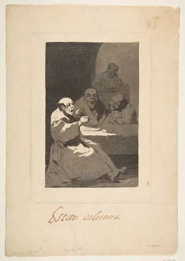 Plate 13 from 'Los Caprichos':They are Hot (Estan Calientes)