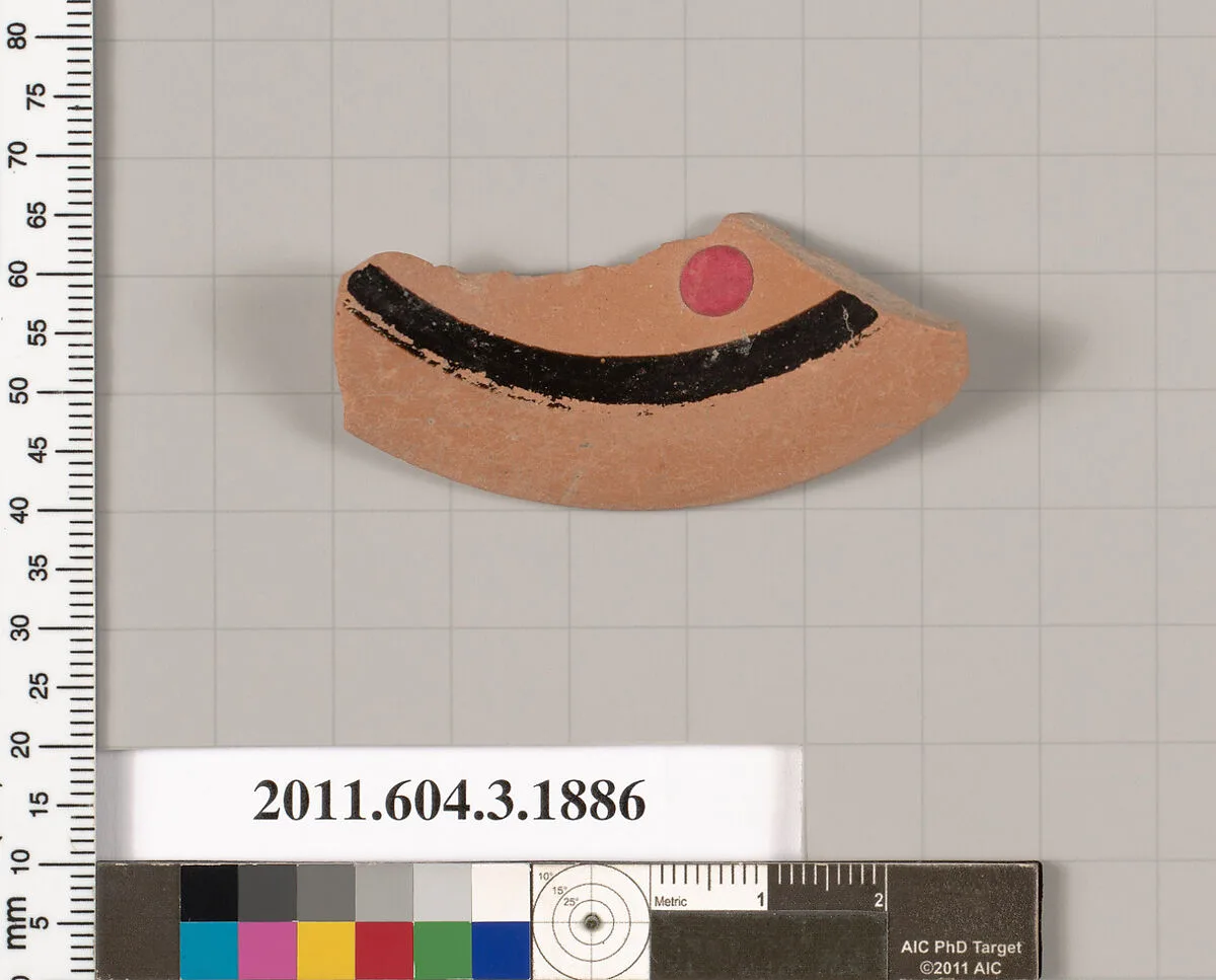 Terracotta fragment of a kylix (drinking cup) — Unknown