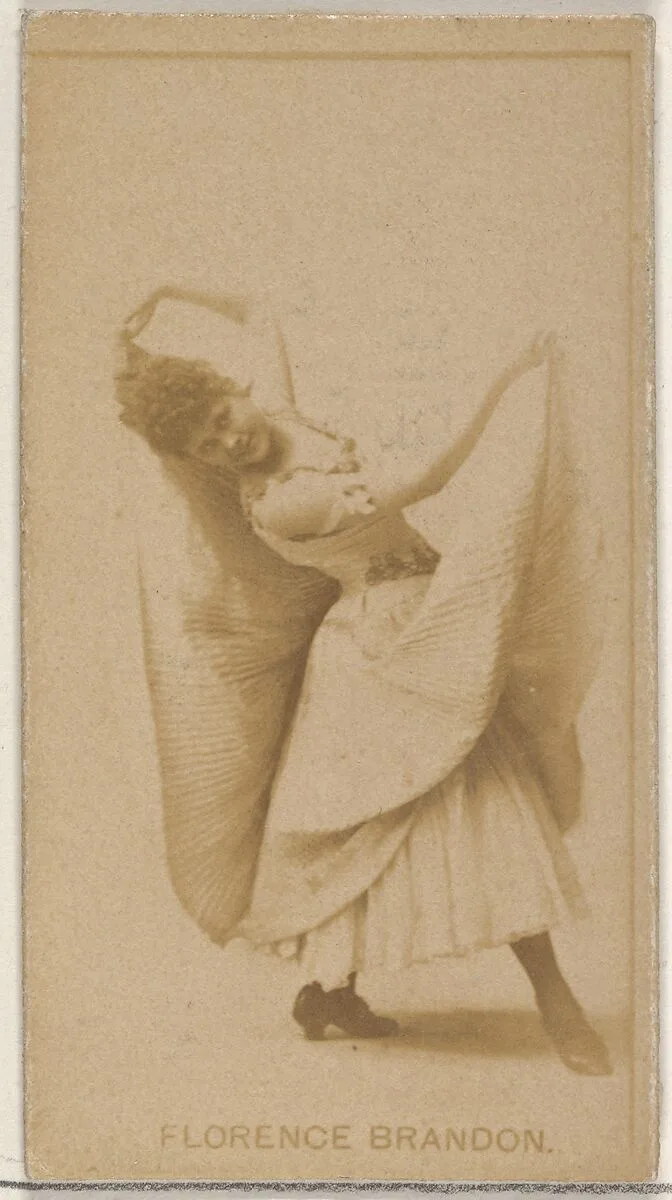 Florence Brandon, from the Actors and Actresses series (N45, Type 8) for Virginia Brights Cigarettes — Allen & Ginter