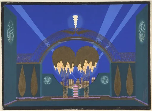 Design for Stage Set, Penthouse Garden, for "Manhattan Mary," Majestic Theater, New York