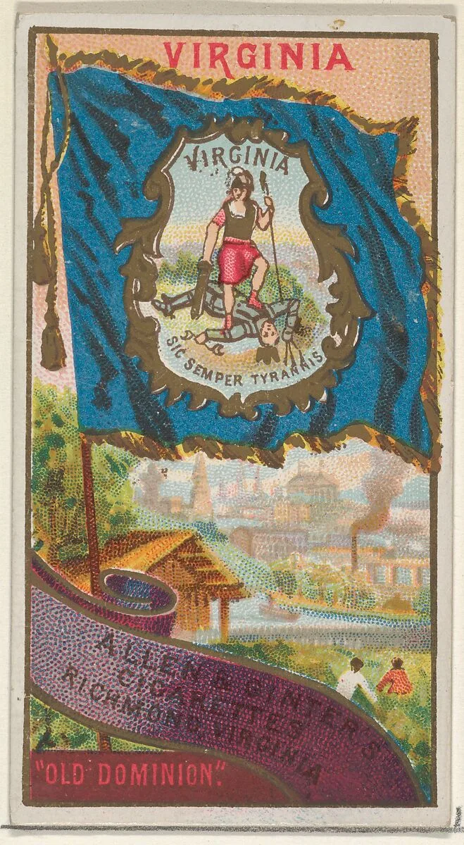 Virginia, from Flags of the States and Territories (N11) for Allen & Ginter Cigarettes Brands — Allen & Ginter
