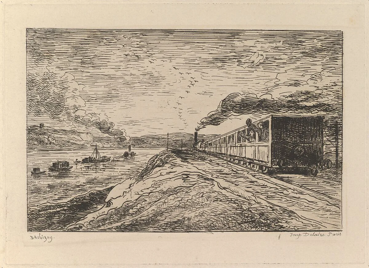 Le Départ (Le Retour), from Le Voyage en bateau — Charles-François Daubigny