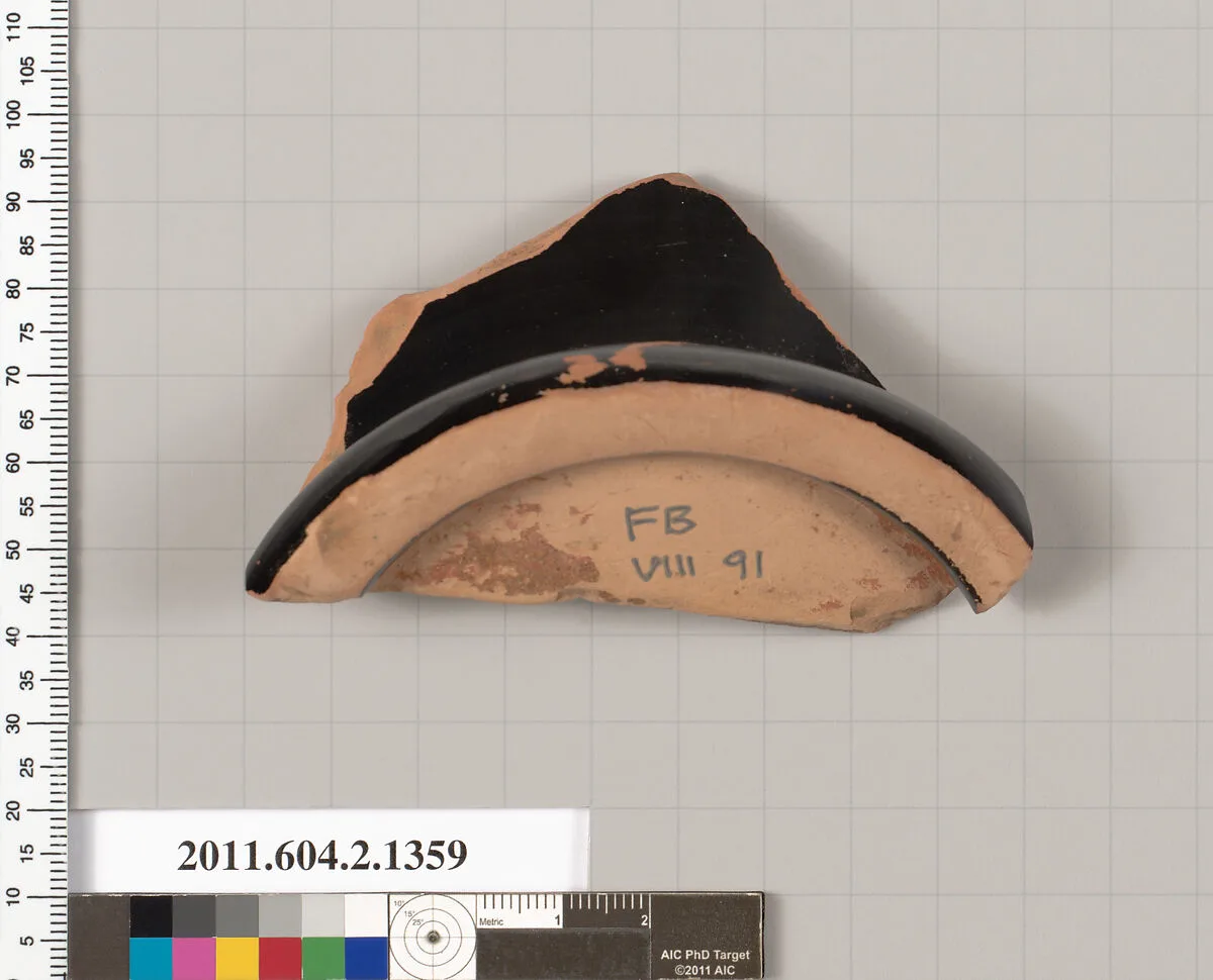 Terracotta fragment of a skyphos (deep drinking cup) — Unknown