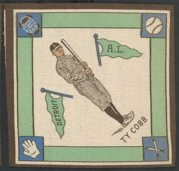 Ty Cobb, Detroit, American League from Baseball Players Felt Blanket series (B18) — Unknown