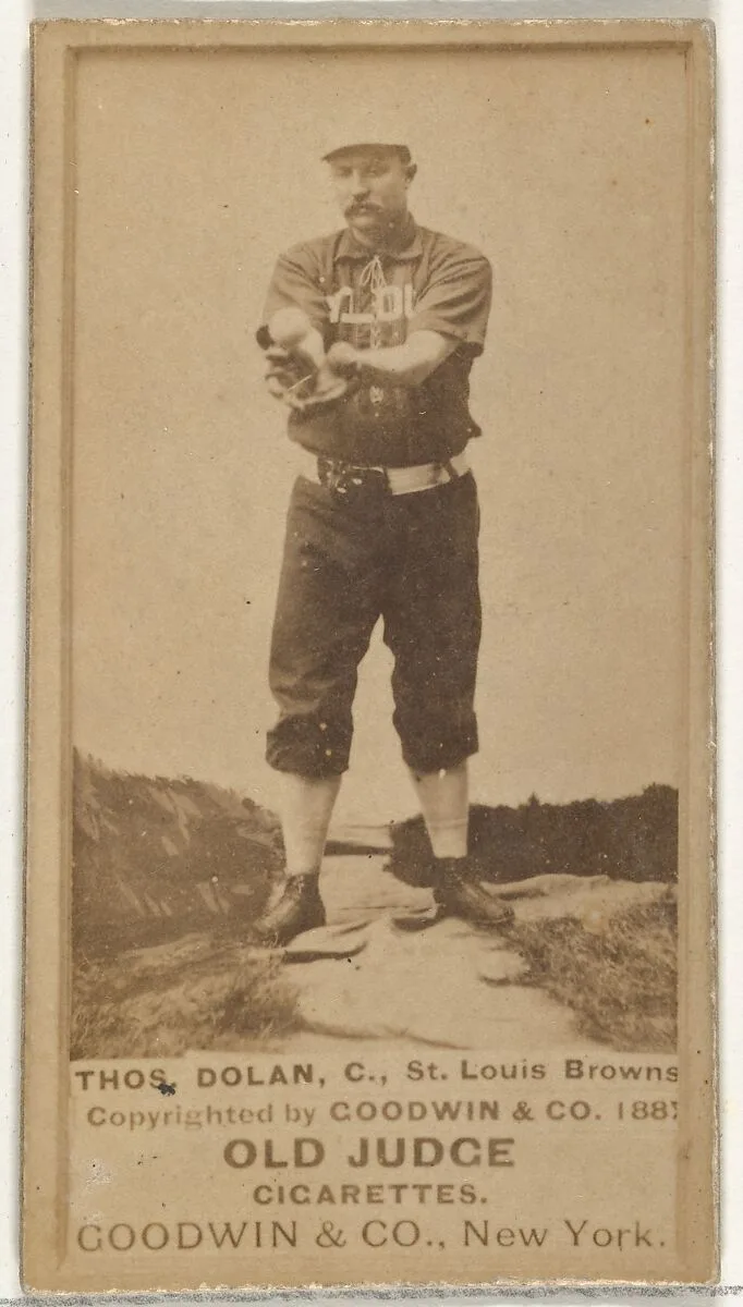 Thomas J. "Tom" Dolan, Catcher, St. Louis Browns, from the Old Judge series (N172) for Old Judge Cigarettes — Goodwin & Company