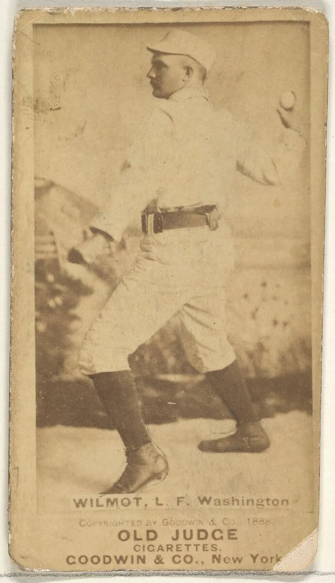 Walter Robert "Walt" Wilmot, Left Field, Washington Nationals, from the Old Judge series (N172) for Old Judge Cigarettes — Goodwin & Company