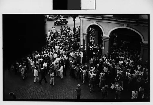 [Crowd in Public Square, From Above, Havana]
