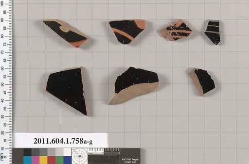 Terracotta fragments of kylikes (drinking cups)