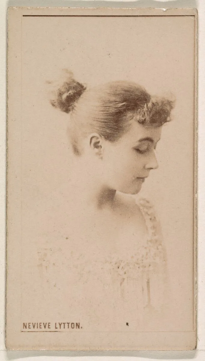 Nevieve Lytton, from the Actresses series (N245) issued by Kinney Brothers to promote Sweet Caporal Cigarettes — Kinney Brothers Tobacco Company
