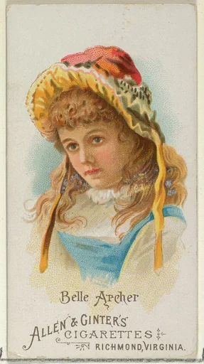 Belle Archer, from World's Beauties, Series 1 (N26) for Allen & Ginter Cigarettes