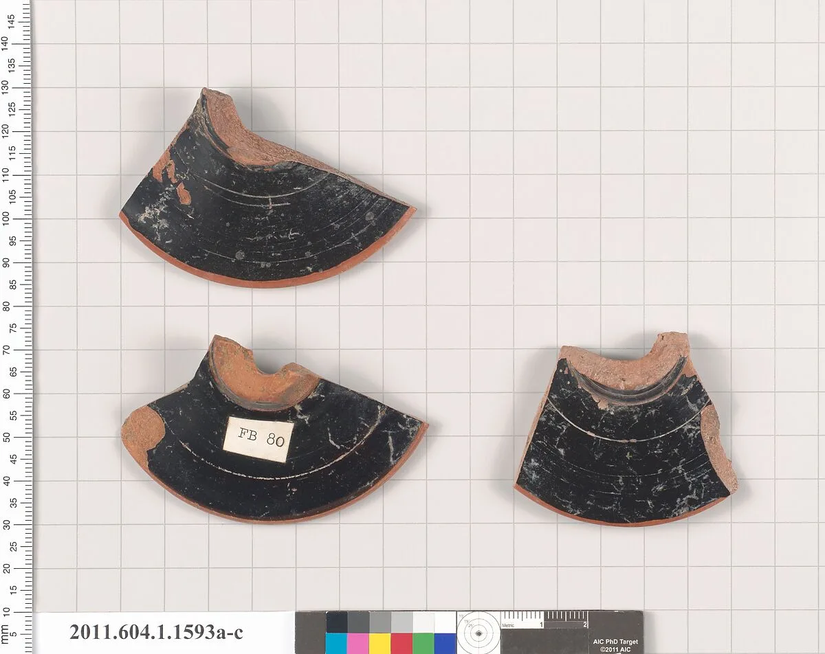 Terracotta fragments of kylikes (drinking cups) — Unknown