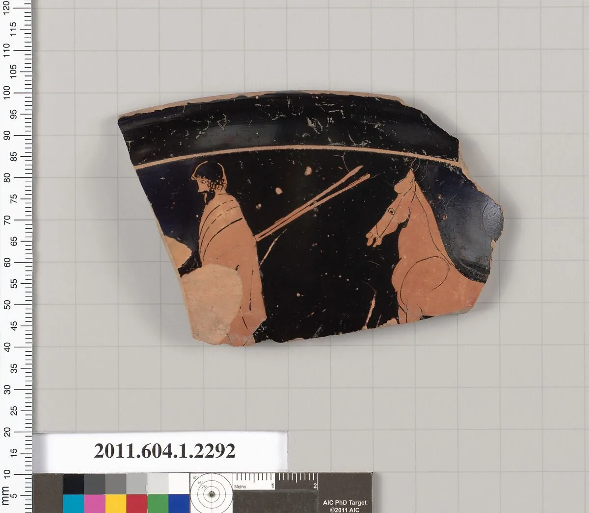 Terracotta rim fragment of a kylix (drinking cup) — Unknown