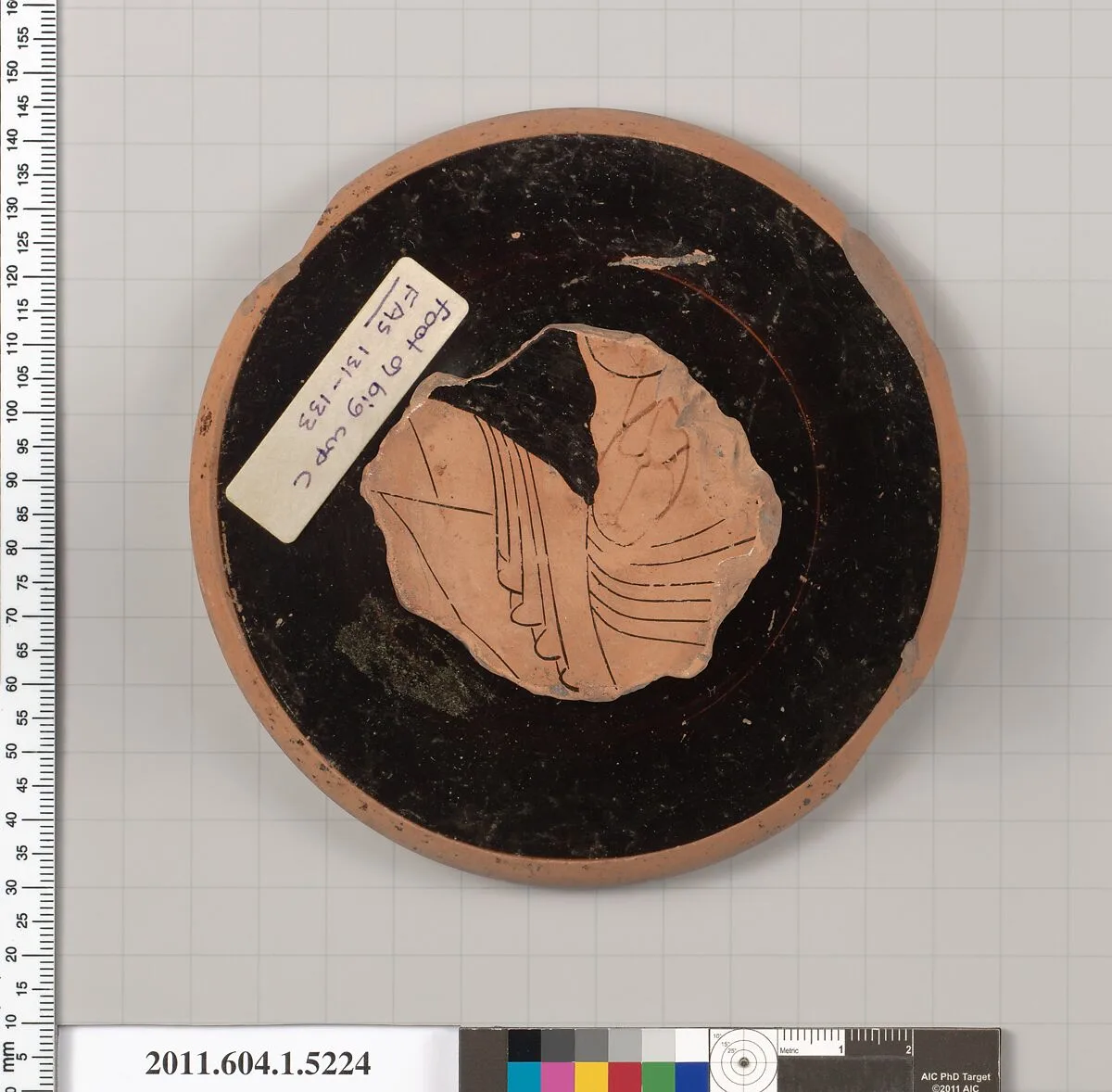 Terracotta fragment of a kylix (drinking cup) — Unknown